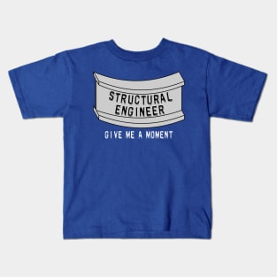 Structural Engineer Beam Moment White Text Kids T-Shirt